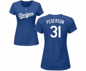 MLB Women's Nike Los Angeles Dodgers #31 Joc Pederson Royal Blue Name & Number T-Shirt