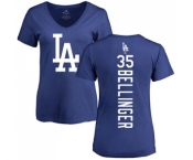 MLB Women's Nike Los Angeles Dodgers #35 Cody Bellinger Royal Blue Backer T-Shirt