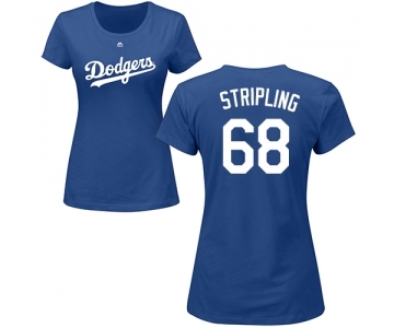 MLB Women's Nike Los Angeles Dodgers #68 Ross Stripling Royal Blue Name & Number T-Shirt