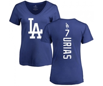 MLB Women's Nike Los Angeles Dodgers #7 Julio Urias Royal Blue Backer T-Shirt