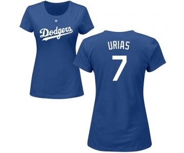 MLB Women's Nike Los Angeles Dodgers #7 Julio Urias Royal Blue Name & Number T-Shirt