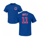 MLB Nike Chicago Cubs #11 Drew Smyly Royal Blue Name & Number T-Shirt