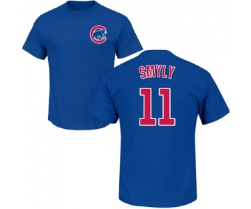 MLB Nike Chicago Cubs #11 Drew Smyly Royal Blue Name & Number T-Shirt