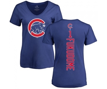 MLB Women's Nike Chicago Cubs #1 Kosuke Fukudome Royal Blue Backer T-Shirt