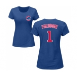 MLB Women's Nike Chicago Cubs #1 Kosuke Fukudome Royal Blue Name & Number T-Shirt