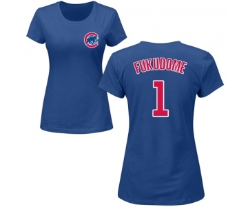 MLB Women's Nike Chicago Cubs #1 Kosuke Fukudome Royal Blue Name & Number T-Shirt