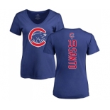 MLB Women's Nike Chicago Cubs #10 Ron Santo Royal Blue Backer T-Shirt