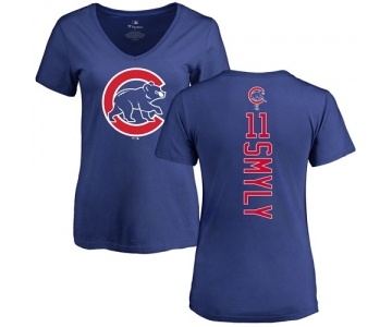 MLB Women's Nike Chicago Cubs #11 Drew Smyly Royal Blue Backer T-Shirt