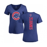 MLB Women's Nike Chicago Cubs #14 Ernie Banks Royal Blue Backer T-Shirt