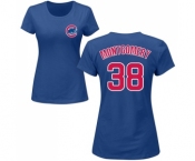 MLB Women's Nike Chicago Cubs #38 Mike Montgomery Royal Blue Name & Number T-Shirt