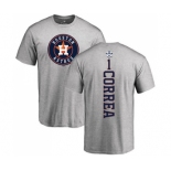 MLB Nike Houston Astros #1 Carlos Correa Ash Backer T-Shirt