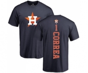 MLB Nike Houston Astros #1 Carlos Correa Navy Blue Backer T-Shirt