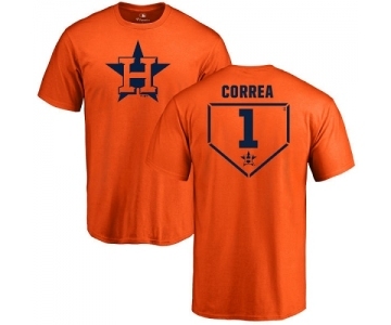 MLB Nike Houston Astros #1 Carlos Correa Orange RBI T-Shirt