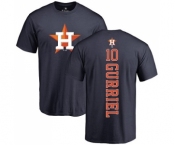 MLB Nike Houston Astros #10 Yuli Gurriel Navy Blue Backer T-Shirt