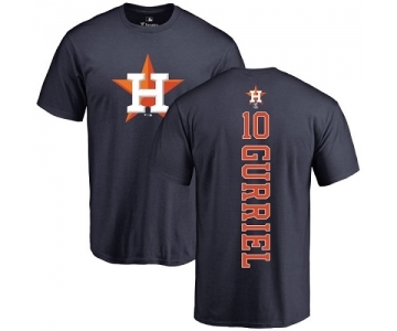 MLB Nike Houston Astros #10 Yuli Gurriel Navy Blue Backer T-Shirt