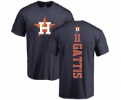 MLB Nike Houston Astros #11 Evan Gattis Navy Blue Backer T-Shirt