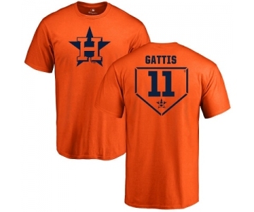 MLB Nike Houston Astros #11 Evan Gattis Orange RBI T-Shirt