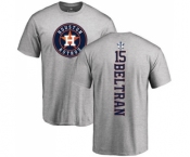 MLB Nike Houston Astros #15 Carlos Beltran Ash Backer T-Shirt