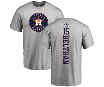 MLB Nike Houston Astros #15 Carlos Beltran Ash Backer T-Shirt