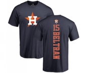 MLB Nike Houston Astros #15 Carlos Beltran Navy Blue Backer T-Shirt