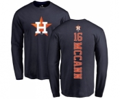 MLB Nike Houston Astros #16 Brian McCann Navy Blue Backer Long Sleeve T-Shirt