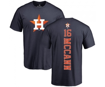 MLB Nike Houston Astros #16 Brian McCann Navy Blue Backer T-Shirt