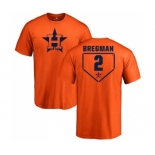 MLB Nike Houston Astros #2 Alex Bregman Orange RBI T-Shirt