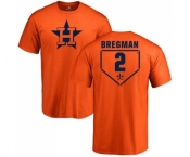 MLB Nike Houston Astros #2 Alex Bregman Orange RBI T-Shirt