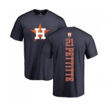 MLB Nike Houston Astros #21 Andy Pettitte Navy Blue Backer T-Shirt