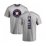 MLB Nike Houston Astros #24 Jimmy Wynn Ash Backer T-Shirt