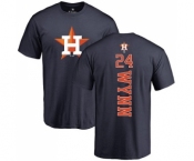 MLB Nike Houston Astros #24 Jimmy Wynn Navy Blue Backer T-Shirt