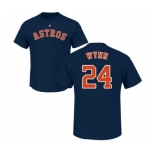 MLB Nike Houston Astros #24 Jimmy Wynn Navy Blue Name & Number T-Shirt