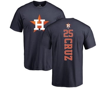 MLB Nike Houston Astros #25 Jose Cruz Jr. Navy Blue Backer T-Shirt