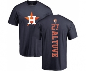 MLB Nike Houston Astros #27 Jose Altuve Navy Blue Backer T-Shirt