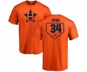 MLB Nike Houston Astros #34 Nolan Ryan Orange RBI T-Shirt