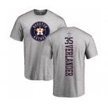 MLB Nike Houston Astros #35 Justin Verlander Ash Backer T-Shirt