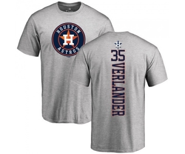 MLB Nike Houston Astros #35 Justin Verlander Ash Backer T-Shirt