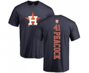 MLB Nike Houston Astros #41 Brad Peacock Navy Blue Backer T-Shirt