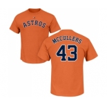 MLB Nike Houston Astros #43 Lance McCullers Orange Name & Number T-Shirt