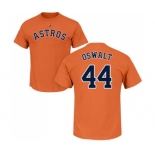 MLB Nike Houston Astros #44 Roy Oswalt Orange Name & Number T-Shirt