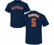 MLB Nike Houston Astros #5 Jeff Bagwell Navy Blue Name & Number T-Shirt