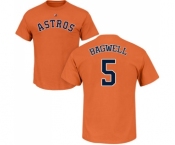 MLB Nike Houston Astros #5 Jeff Bagwell Orange Name & Number T-Shirt