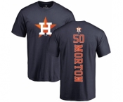 MLB Nike Houston Astros #50 Charlie Morton Navy Blue Backer T-Shirt