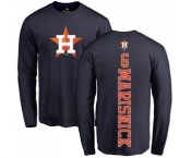 MLB Nike Houston Astros #6 Jake Marisnick Navy Blue Backer Long Sleeve T-Shirt