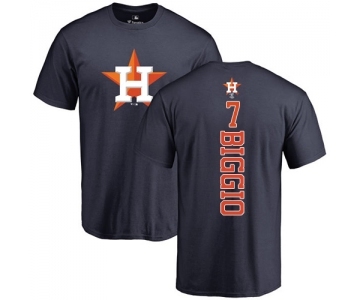 MLB Nike Houston Astros #7 Craig Biggio Navy Blue Backer T-Shirt