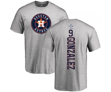 MLB Nike Houston Astros #9 Marwin Gonzalez Ash Backer T-Shirt