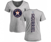 MLB Women's Nike Houston Astros #10 Yuli Gurriel Ash Backer T-Shirt