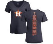 MLB Women's Nike Houston Astros #10 Yuli Gurriel Navy Blue Backer T-Shirt