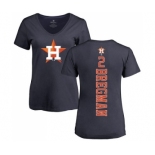 MLB Women's Nike Houston Astros #2 Alex Bregman Navy Blue Backer T-Shirt