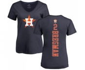 MLB Women's Nike Houston Astros #2 Alex Bregman Navy Blue Backer T-Shirt